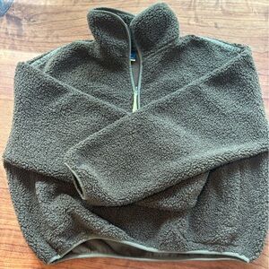 Old navy quarter zip teddy jacket